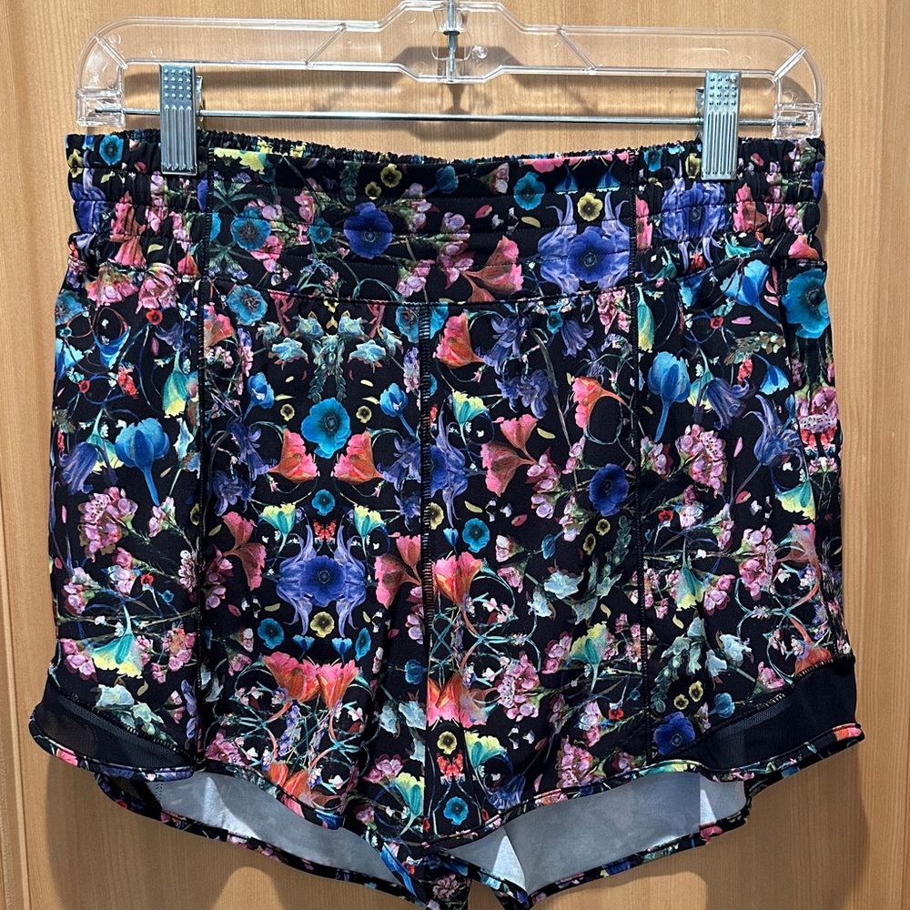 lululemon athletica Floral Athletic Shorts - Multicolor on Black